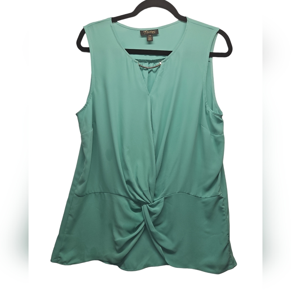 Thalia Sodi Sleeveless Blouse With Gold Metal Accent